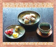 ひとくちおやきとお茶のセット ひとくちおやきとお茶のセット